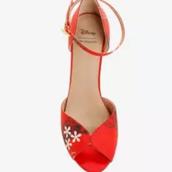 Disney x Her Universe Lilo & Stitch Tiki Red Peep Toe Heels Size 8 - Picture 8 of 12